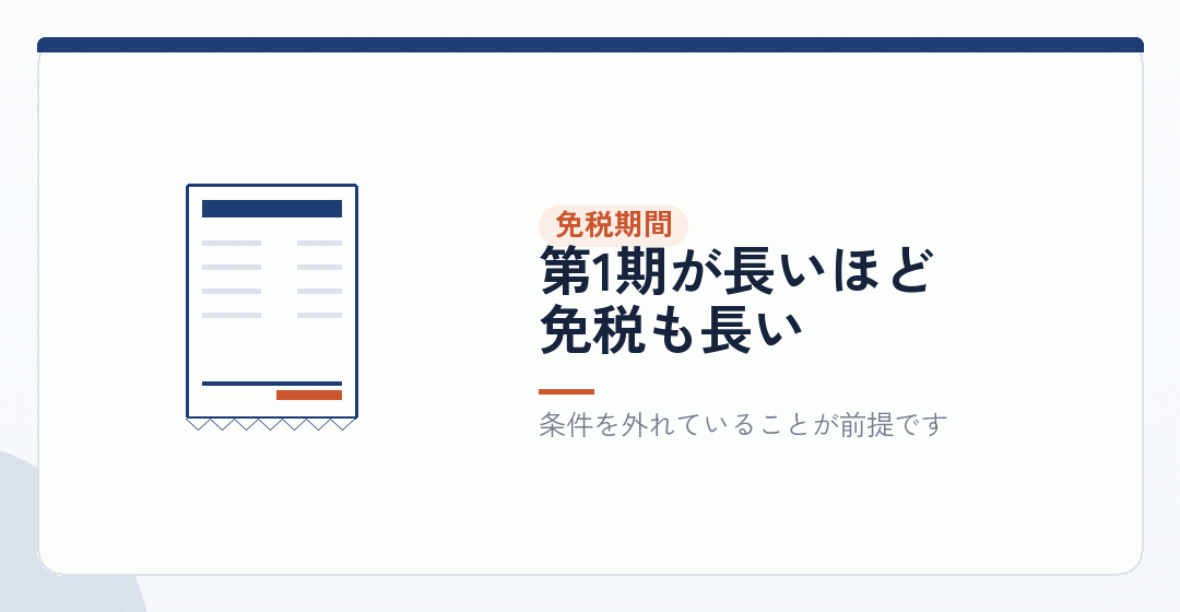 消費税の免税期間が変わるを表したイラスト