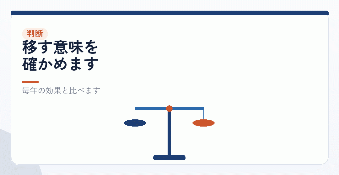それでも移す理由があるかを表したイラスト