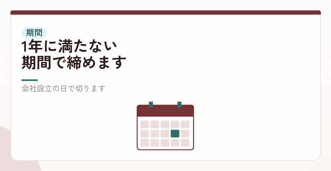 締める期間は、1月1日から廃業日までを表したイラスト