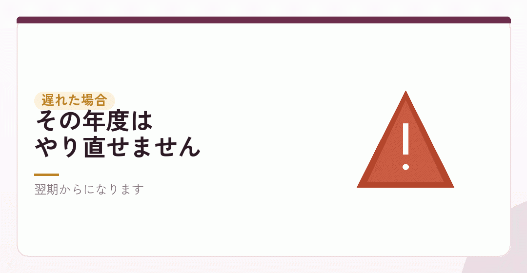 遅れたら第1期は白色になるを表したイラスト