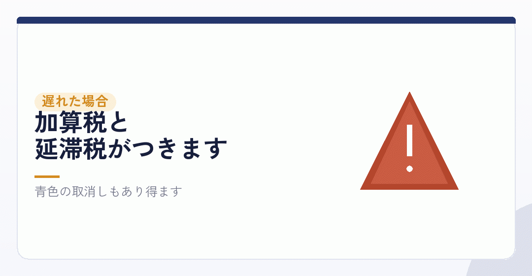 期限に遅れるとどうなるかを表したイラスト