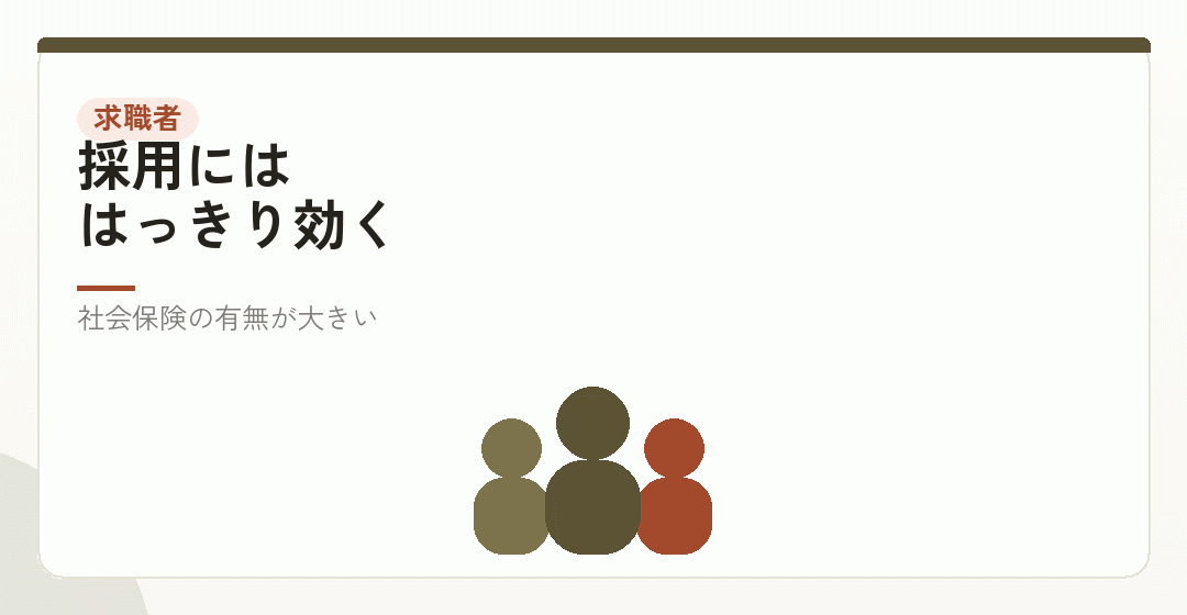 求職者|社会保険と継続性を見ているを表したイラスト