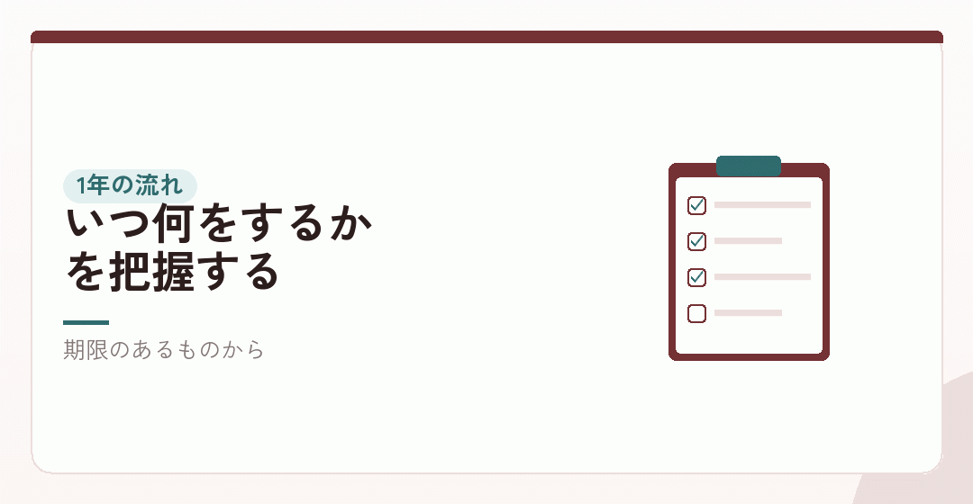 法人成り後の1年でやることを、時系列に並べるを表したイラスト