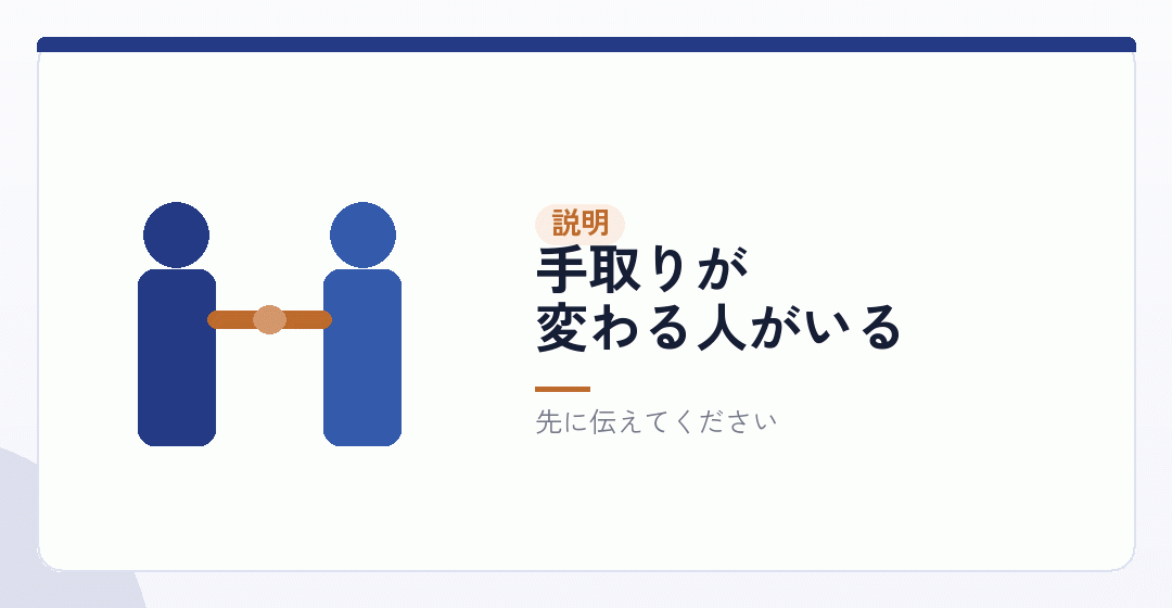 従業員への説明をどうするかを表したイラスト