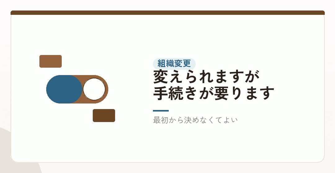 あとから株式会社に変えられるを表したイラスト