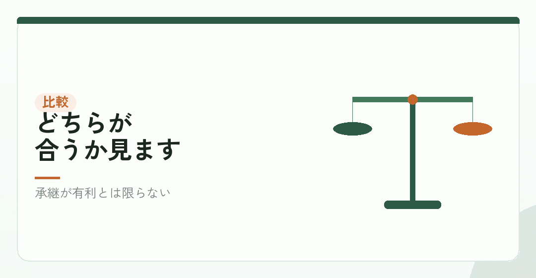 新規で取り直す道と、比べるを表したイラスト