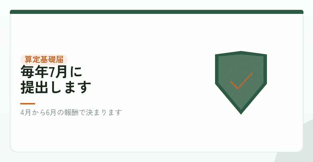 年1回の社会保険の届出を表したイラスト