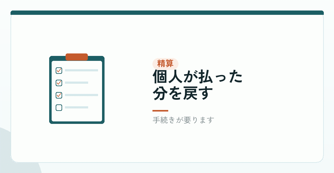 経費の立替えと精算を表したイラスト