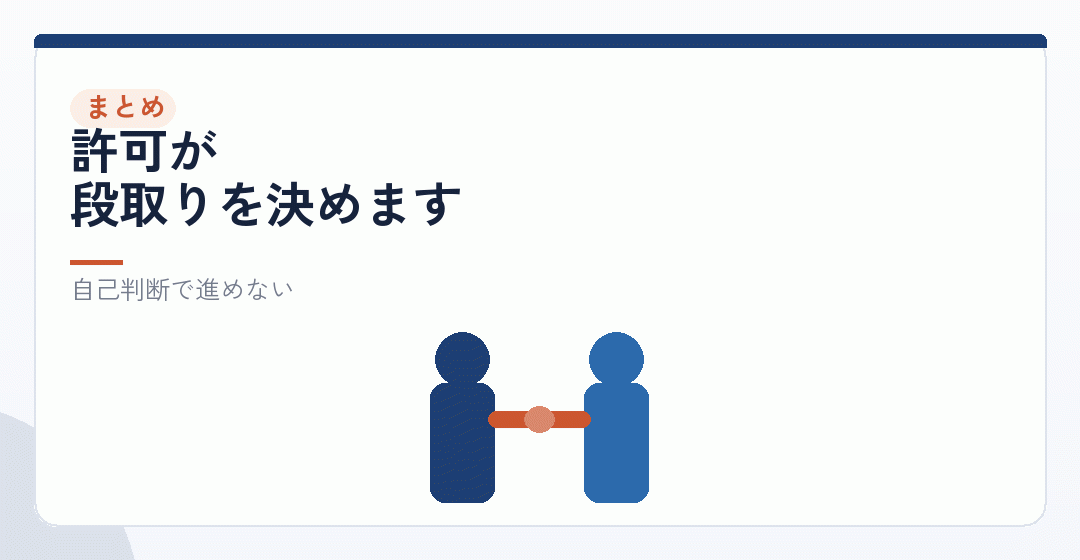 まとめ|先に窓口へ、それから登記を表したイラスト