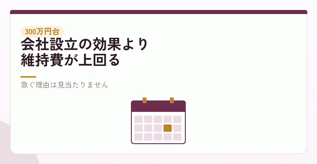 課税所得300万円台|固定費の重さが勝つを表したイラスト