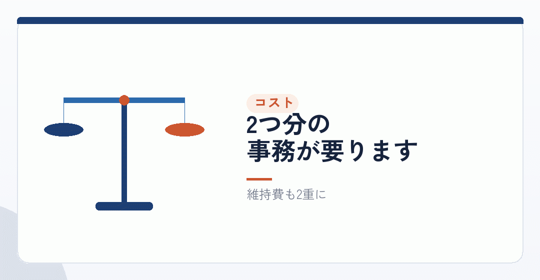 失うものと、増える手間を表したイラスト