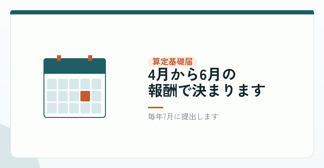 算定基礎届で毎年見直されるを表したイラスト